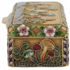 RUSSIAN 88 GILT SILVER CLOISONNE ENAMEL PILL BOX PIC-2