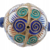 RUSSIAN GILT SILVER CLOISONNE ENAMEL EGG PENDANT PIC-5