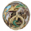 RUSSIAN SILVER GILT CLOISONNE ENAMEL EGG PENDANT PIC-5