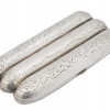 ENGRAVED EDWARDIAN STERLING SILVER CIGAR CASE PIC-0