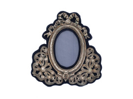 ANTIQUE VICTORIAN STERLING SILVER VELVET FRAME