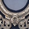 ANTIQUE VICTORIAN STERLING SILVER VELVET FRAME PIC-3