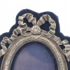 ANTIQUE VICTORIAN STERLING SILVER VELVET FRAME PIC-4