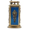 GILT SILVER AND ENAMEL RUBY STONES TABLE LIGHTER PIC-1