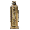 GILT SILVER AND ENAMEL RUBY STONES TABLE LIGHTER PIC-3