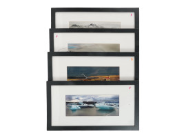 FOUR FRAMED ICELANDIC LANDSCAPE PHOTO PRINTS