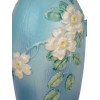 LARGE ROSEVILLE BLUE APPLE BLOSSOM POTTERY VASE PIC-6