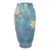 LARGE ROSEVILLE BLUE APPLE BLOSSOM POTTERY VASE PIC-2