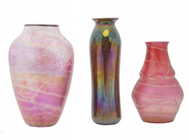 VINTAGE HAND BLOWN GLASS VASES FELLERMAN AND MORE