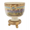 NIPPON WARE GILT PORCELAIN FLOWER POT WITH STAND PIC-1