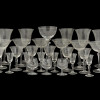 LARGE COLLECTION OF ETCHED GLASS DRINK WARES PIC-0