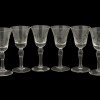 LARGE COLLECTION OF ETCHED GLASS DRINK WARES PIC-4