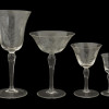 LARGE COLLECTION OF ETCHED GLASS DRINK WARES PIC-6