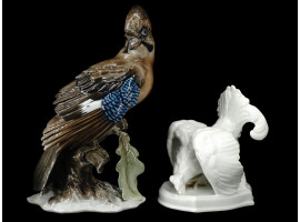 ANTIQUE GERMAN PORCELAIN BIRD MEISSEN ROSENTHAL