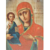 ANTIQUE ORTHODOX ICON RIGHT HANDED MOTHER OF GOD PIC-1