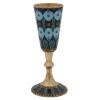 RUSSIAN 916 GILT SILVER CLOISONNE ENAMEL GOBLET PIC-0