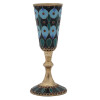 RUSSIAN 916 GILT SILVER CLOISONNE ENAMEL GOBLET PIC-1