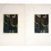 THREE MID CENTURY ABSTRACT LINOCUT PRINTS SIGNED PIC-1
