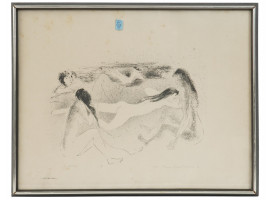 NUDE ETCHING AQUATINT BY FRANCES BESNER NEWMAN