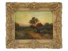 ANTIQUE BRITISH RURAL OIL PAINTING BY EDWIN COLE PIC-0