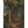 ANTIQUE 19TH CENTURY RURAL LANDSCAPE OIL PAINTING PIC-4