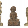 VINTAGE ORIENTAL BRASS FIGURINES, BUDDHA AND MORE PIC-0