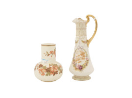 ROBERT HANKE AUSTRIAN PORCELAIN TALL JUG AND VASE