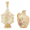 ANTIQUE ROYAL WORCESTER PORCELAIN VASE AND JUG PIC-0