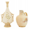 ANTIQUE ROYAL WORCESTER PORCELAIN VASE AND JUG PIC-2