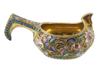 ANTIQUE RUSSIAN GILT SILVER CLOISONNE KOVSH LADLE PIC-0