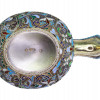 ANTIQUE RUSSIAN GILT SILVER CLOISONNE KOVSH LADLE PIC-6