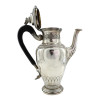 ANTIQUE FRENCH SILVER COFFEE POT W EBONY HANDLE PIC-3