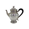 ANTIQUE FRENCH SILVER TEA POT WITH EBONY HANDLE PIC-3