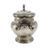 ANTIQUE FRENCH SILVER LIDDED SUGAR BOWL WITH SWAN PIC-1