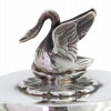 ANTIQUE FRENCH SILVER LIDDED SUGAR BOWL WITH SWAN PIC-6