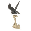 JAPANESE MEIJI PERIOD BRONZE EAGLE FIGURINE PIC-2