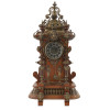 ANTIQUE 19TH C. WALNUT AND BRASS LENZKIRCH CLOCK PIC-0