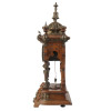 ANTIQUE 19TH C. WALNUT AND BRASS LENZKIRCH CLOCK PIC-3