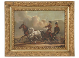 RUSSIAN OIL PAINTING BY ADOLF CHARLEMAGNE, 1864