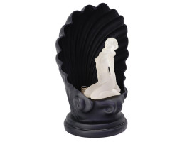ART DECO STYLE NUDE WOMAN IN SEA SHELL TABLE LAMP