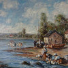 IMPRESSIONIST SEASCAPE OIL PAINTING SIGNED MORRIS PIC-1