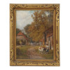 ANTIQUE BRITISH OIL PAINTING BY JOHN HENRY DEARLE PIC-0