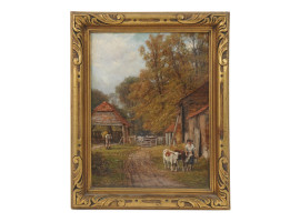 ANTIQUE BRITISH OIL PAINTING BY JOHN HENRY DEARLE