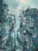 CONTEMPORARY ABSTRACT CITYSCAPE PAINTING SIGNED PIC-1