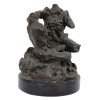 VINTAGE ABSTRACT BRUTALIST NUDE BRONZE SCULPTURE PIC-1