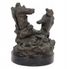 VINTAGE ABSTRACT BRUTALIST NUDE BRONZE SCULPTURE PIC-2