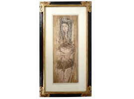 FRENCH AMERICAN ETCHING BALLERINA BY ETIENNE RET
