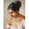 GIRL PORTRAIT PASTEL PAINTING ATTR TO RALPH AVERY PIC-2