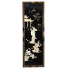 ORIENTAL PANEL LACQUERED WOOD AND CELLULOID INLAY PIC-0