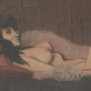AMERICAN MID CENTURY PAINTING FEMALE NUDE SIGNED PIC-1
